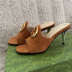 Gucci Suede Open-Toe Mules – Size 37 (US‎ 6.5